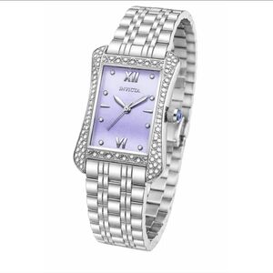 Invicta Women's Silver Watch with Lavender Dial